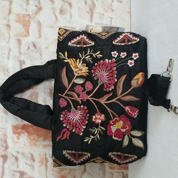 Johnny Was Handbags - New Johnny Was Lilith Quilted Satin Tote